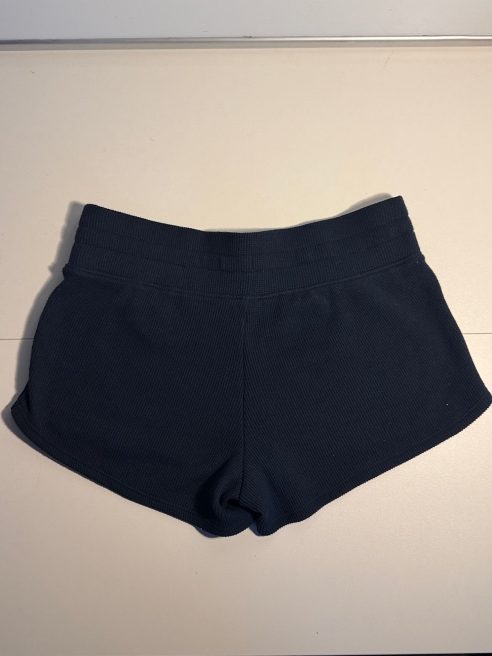 Gilly Hicks Cozy Waffle Mini Shorts and Tank Top SET - Color Navy - Picture 6 of 7
